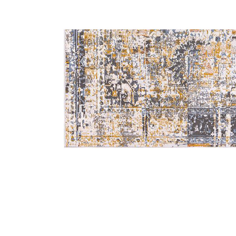 Williston Korey Performance Blue/Gray/Orange Rug & Reviews Wayfair